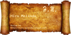 Hirn Melinda névjegykártya