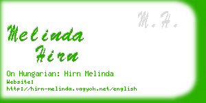 melinda hirn business card